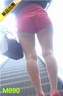 4K-街拍红色热裤高跟白皙长腿圆润翘臀美眉M090[942M]