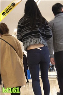 4K-蓝色紧身瑜伽裤极品圆润翘臀长发美女M161[968M]