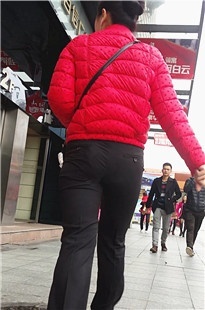 街拍周六福员工西裤职业装OL [283M/MP4]