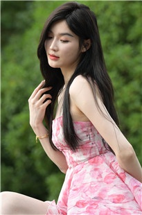 粉色吊带裙美腿美女3A9028[1.8G]