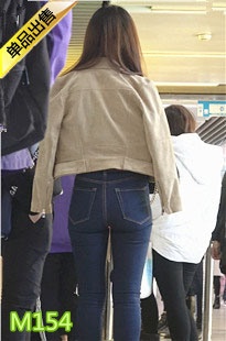 4K-蓝色紧绷牛仔裤漂亮翘臀极品美女M154[1.69G]