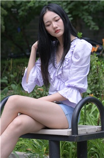 蓝色牛仔热裤长腿美女MJ2826