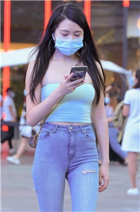 性感破洞铅笔紧牛美女MJ1654[1.31G]