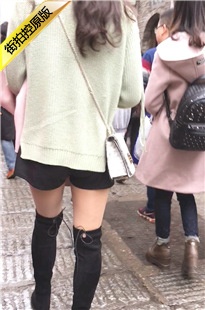 黑色短裤肉丝黑色高筒靴极品MT美眉[188M/MOV]