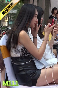 4K-黑色皮短裙极品漂亮美女M111[1.07G]