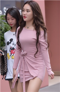 红色包屯裙美女3A731[392M]