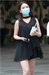 黑色连衣裙美女3A4777[2.13G]