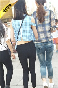 黑色低腰紧身铅笔裤傲娇身材MM [172M/MP4]