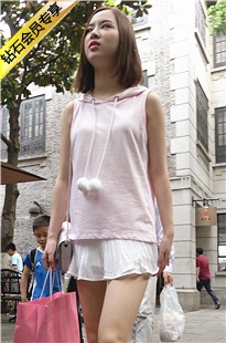 4K-气质白短裙长腿高跟街拍美女DJ133[1.47G]