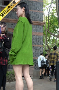 4K-气质长T恤长腿高跟街拍美女DJ274[817M]