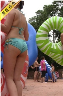 水上乐园--绿色翘臀泳装MM[MTS/630MB]