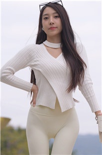 白色瑜伽裤美女MJ3056