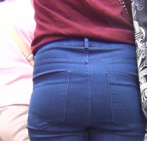 定拍正在等人的极品蓝牛仔裤MM [709M/M2TS]