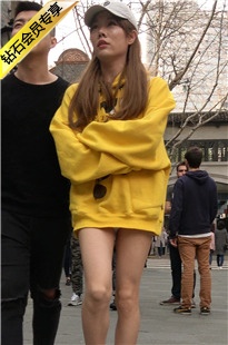 4K-街拍性感热裤长腿高跟美女DJ013[1.2G]